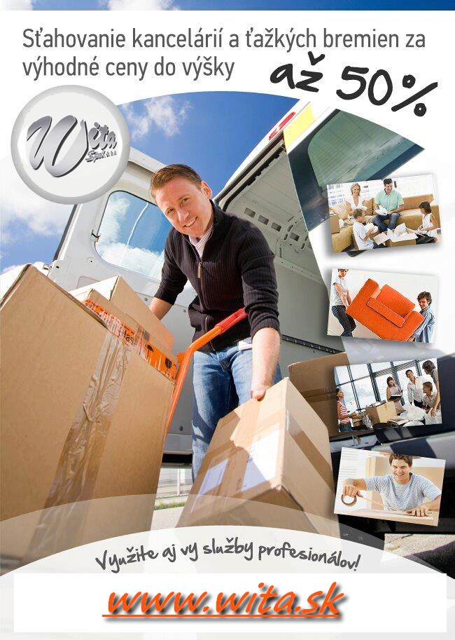 Sťahovanie bytov, kancelárií a ťažkých bremien.